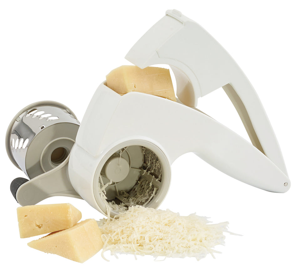 Winco PRTS-2 7 Inch Cheese Grater Manual with Interchangeable Drums Plastic