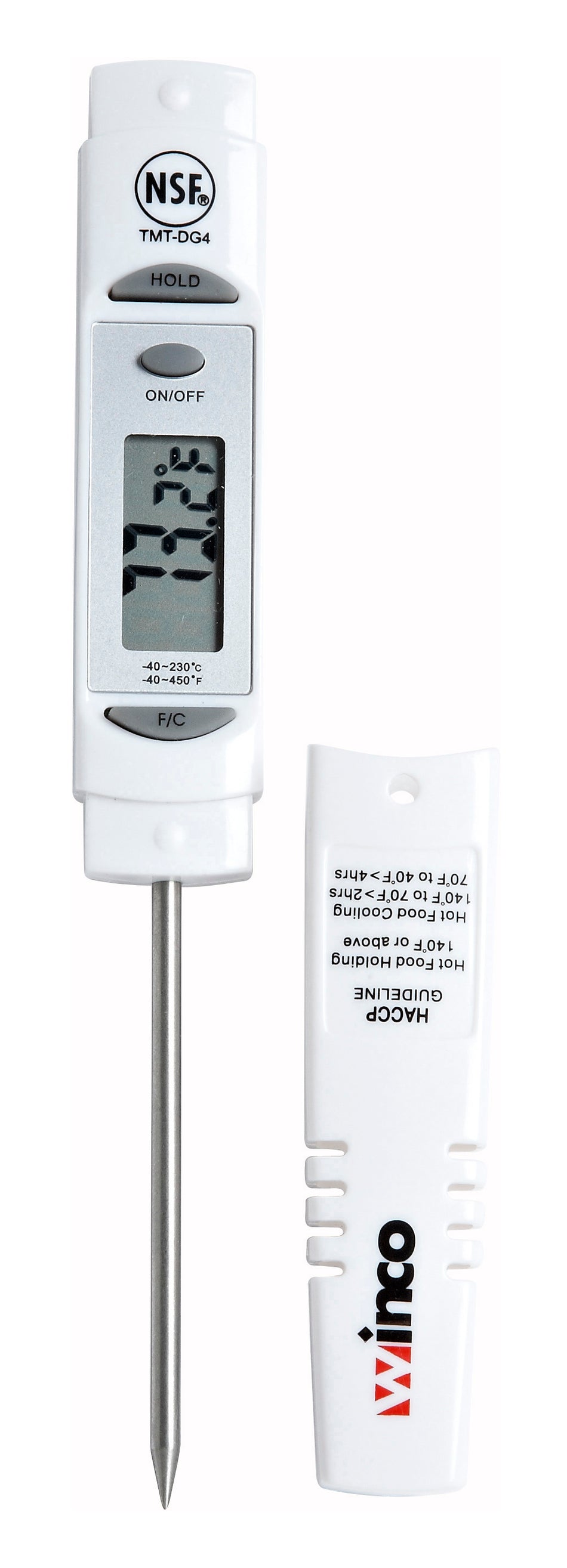 Winco TMT-DG4 Pocket Thermometer Digital Stainless Steel with Hold Function