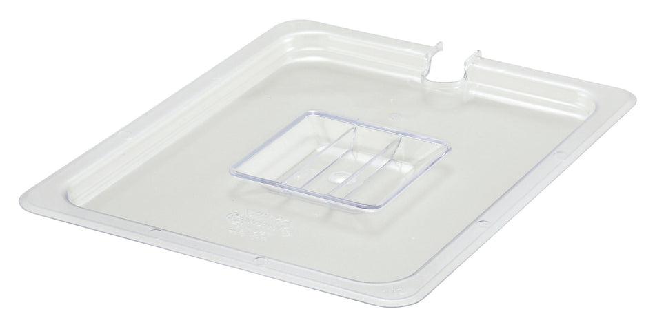 Winco SP7200C 1/2 Size Slotted Polycarbonate Food Pan Cover Clear