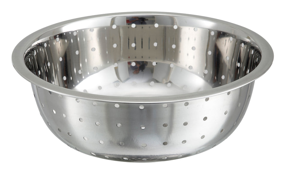 Winco CCOD-11L 11 Inch Diameter Chinese Colander 5mm Holes Stainless Steel