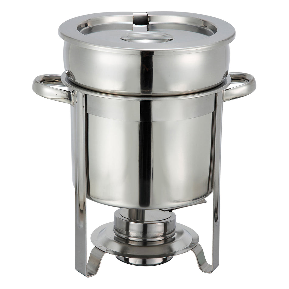 Winco 207 7 Quart Soup Chafer Marmite with Cover Stainless Steel