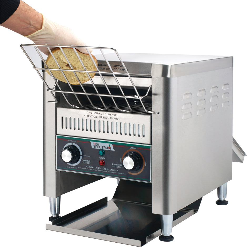 Winco ECT-700 Conveyor Toaster 14-5/8 Inch Width Electric with Dual Heating 700 slices/hour