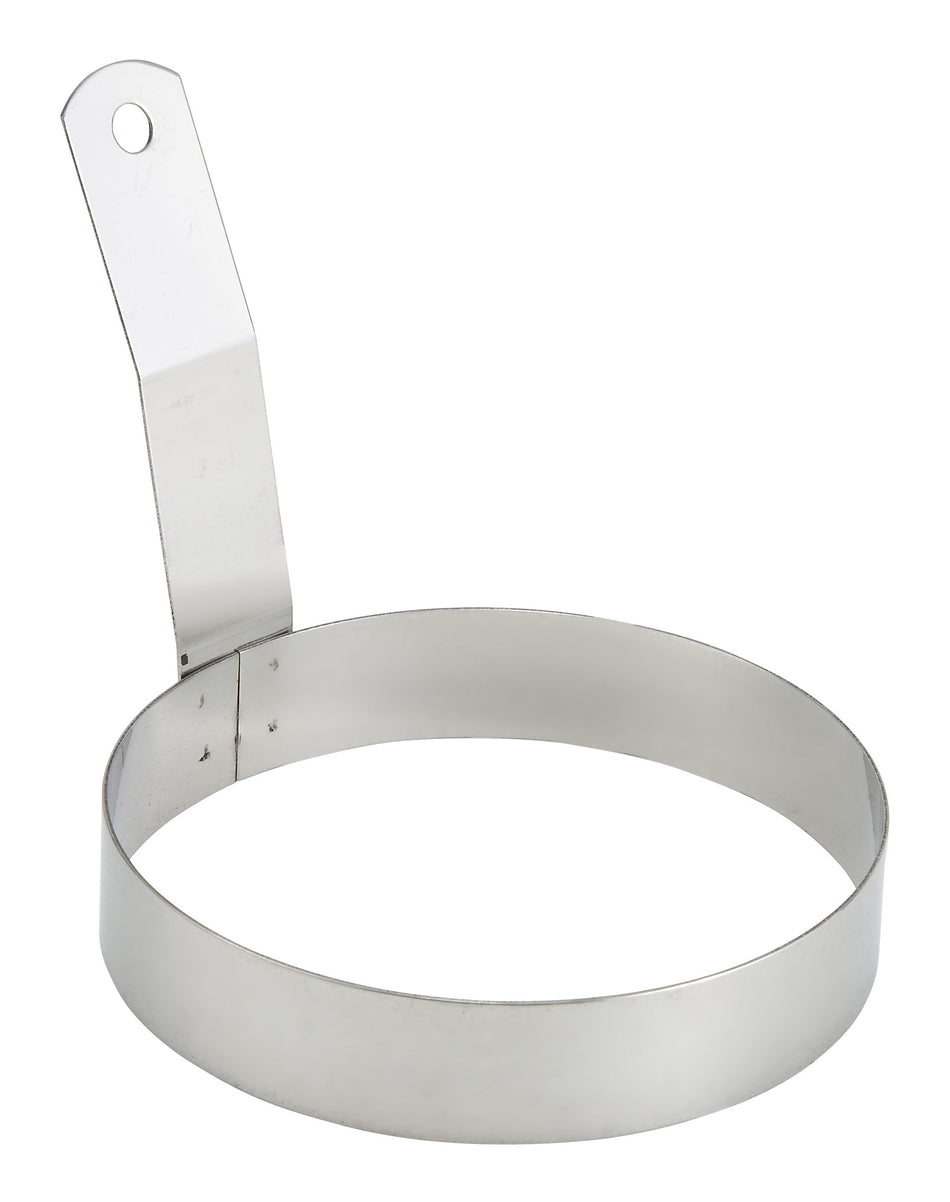 Winco EGR-5 5 Inch Diameter Round Egg Ring Stainless Steel with Descriptors