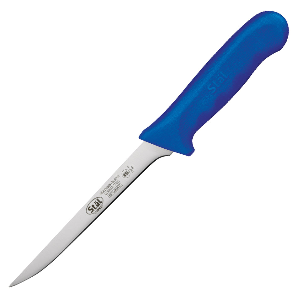 Winco KWP-61U 6-Inch Blade 10-7/8-Inch Boning Knife Polypropylene Blue