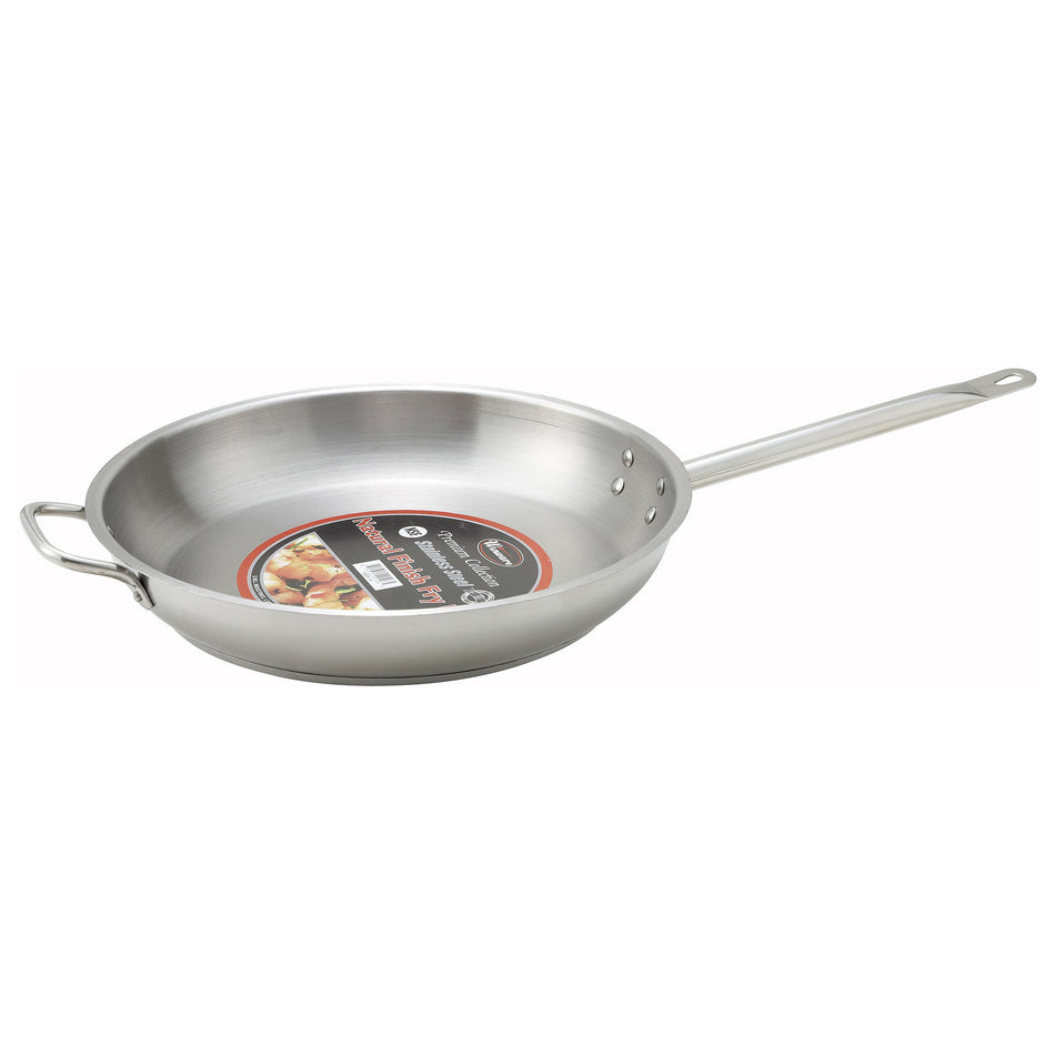 Winco SSFP-14 14-1/4 Inch Premium Fry Pan Riveted Handles Aluminum Core