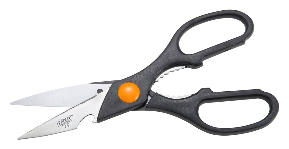 Winco KS-01 11 Inch All-purpose Kitchen Shears Stainless Steel and Plastic