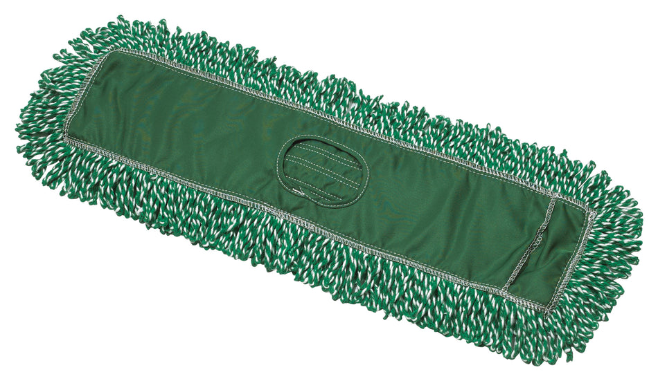 Winco DMM-24H 24 Inch Dust Mop Head Refill Cotton Blend Green
