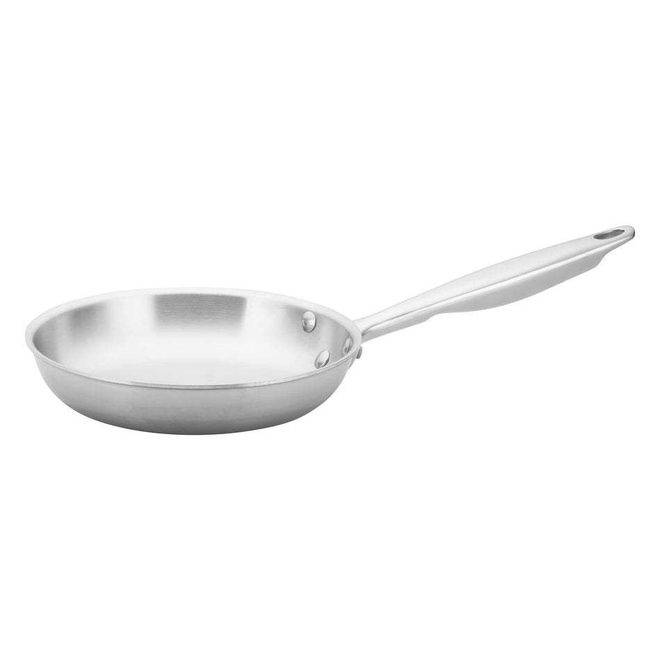 Winco TGFP-7 7 Inch Induction Ready Riveted Handle Fry Pan Aluminum Core Stainless Steel