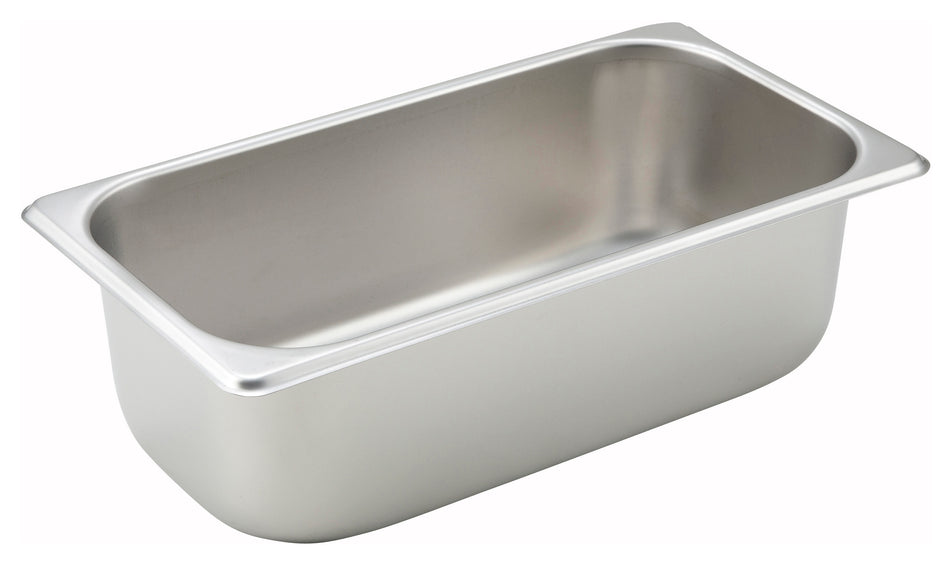Winco SPT4 12.75 Inch Steam Table Pan 25 Gauge Standard Weight with Straight Sides