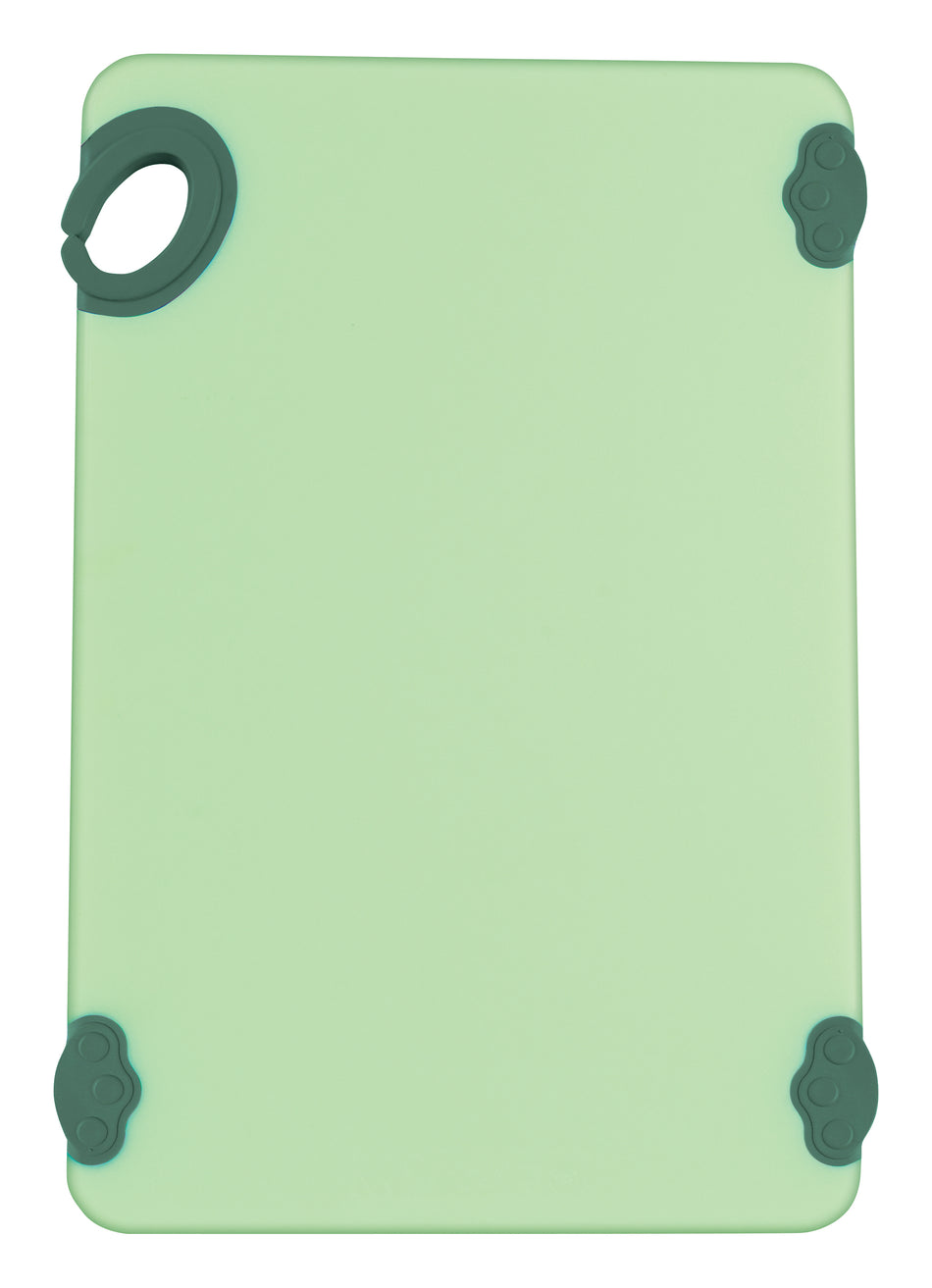 Winco CBK-1218GR 12 Inch Cutting Board with Rubber Grip Hook Green Co-polymer