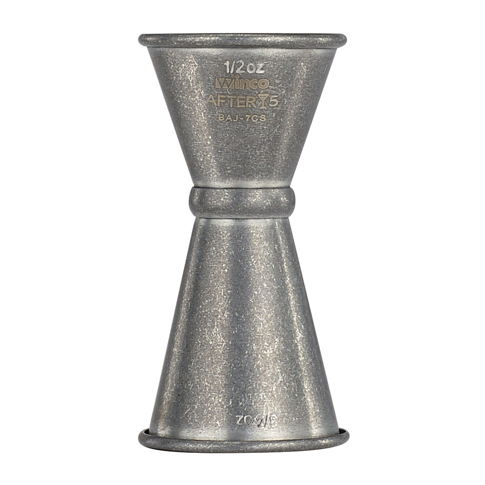 Winco BAJ-7CS 1/2 to 3/4 Oz Jigger with Inner Marking Lines Stainless Steel Crafted Finish