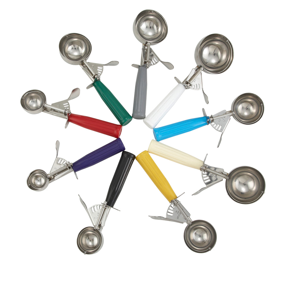 Winco ICD-8 4 Oz Ice Cream Disher Gray Plastic Handle Stainless Steel