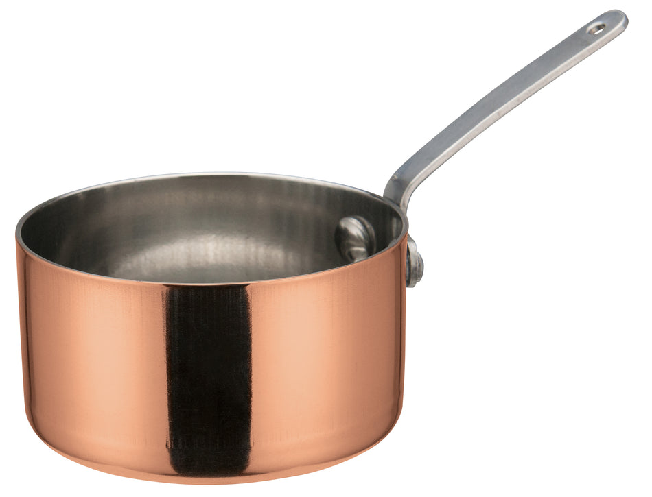 Winco DCWA-203C 7 Oz Copper Plated Mini Sauce Pan 3-1/8 Inch Diameter
