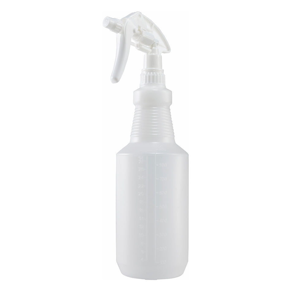 Winco PSR-9W 28 Oz Plastic Spray Bottle Ergonomic White Sprayer