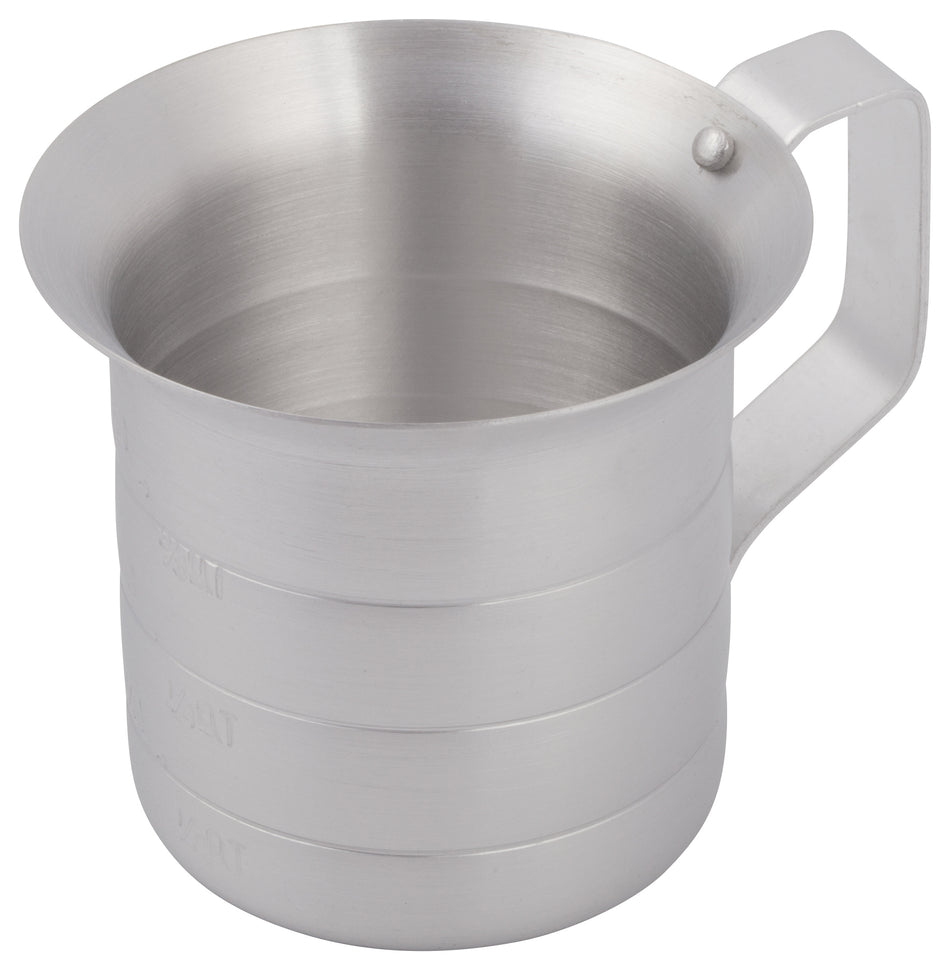 Winco AM-05 1/2 Qt Aluminum Measuring Cup for Accurate Portions