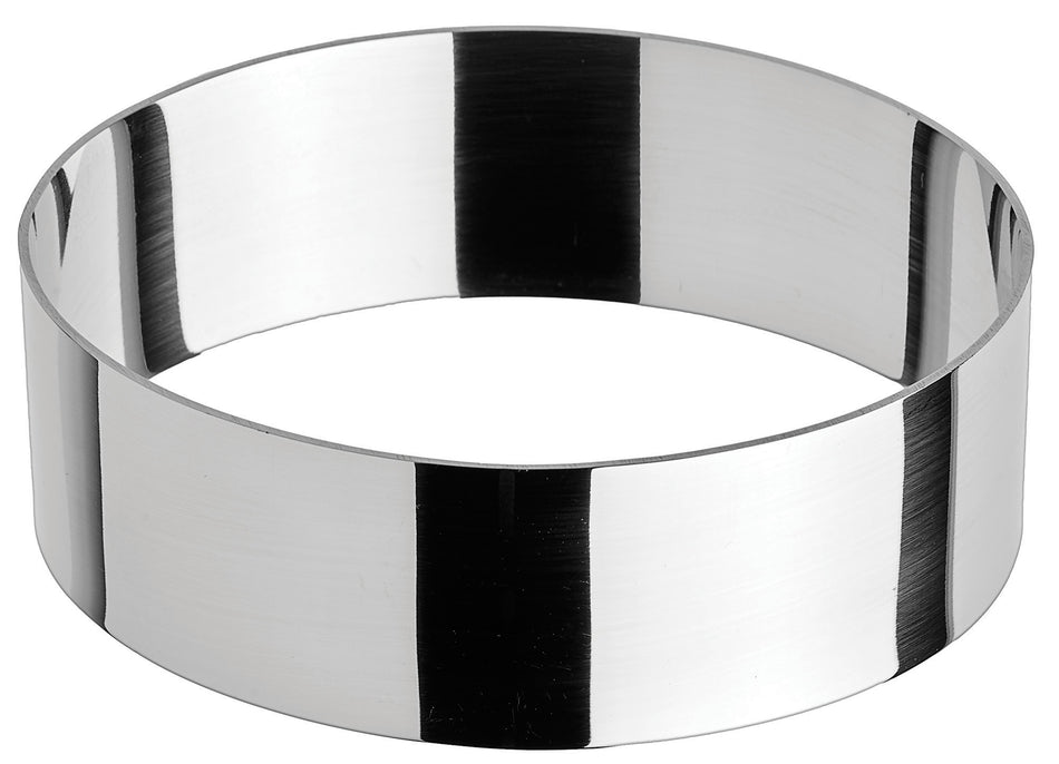 Winco SPM-41O 4 Inch Pastry Mold Oval Dishwasher Safe Stainless Steel Mirror Finish