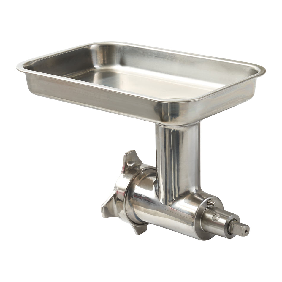 Winco EMP-MG12 17 Inch Meat Grinder Attachment Includes Feed Pan and Stuffer