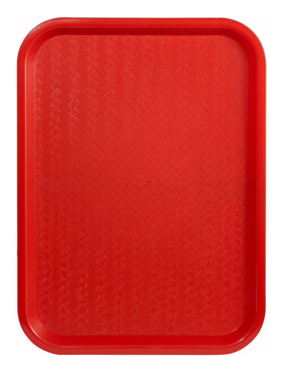 Winco FFT-1418R 18 Inch Red Polypropylene Fast Food Tray BPA Free