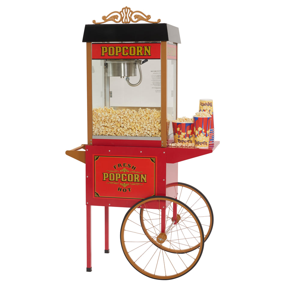 Winco 30010 38 Inch Antique Decor Popcorn Cart Steel Display Stand