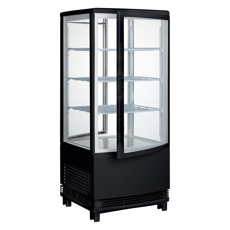 Winco CRD-1K 17 Inch Refrigerated Beverage Display Countertop 4-tier Black