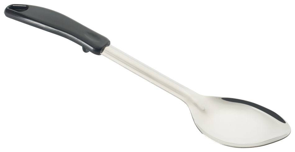 Winco BHOP-13 13 Inch Solid Serving Spoon Stainless Steel Black Polypropylene Handle