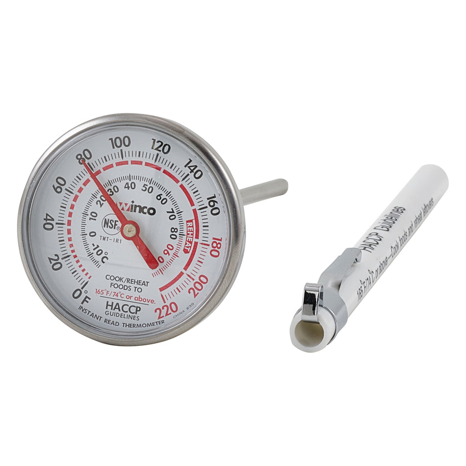 Winco TMT-IR1 Pocket Instant Read Thermometer 5 Inch Stainless Steel Probe