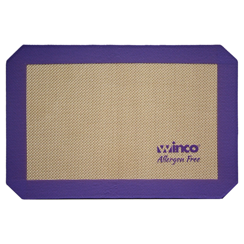 Winco SBS-11PP 11.75 Inch Baking Mat Silicone Allergen Free Purple