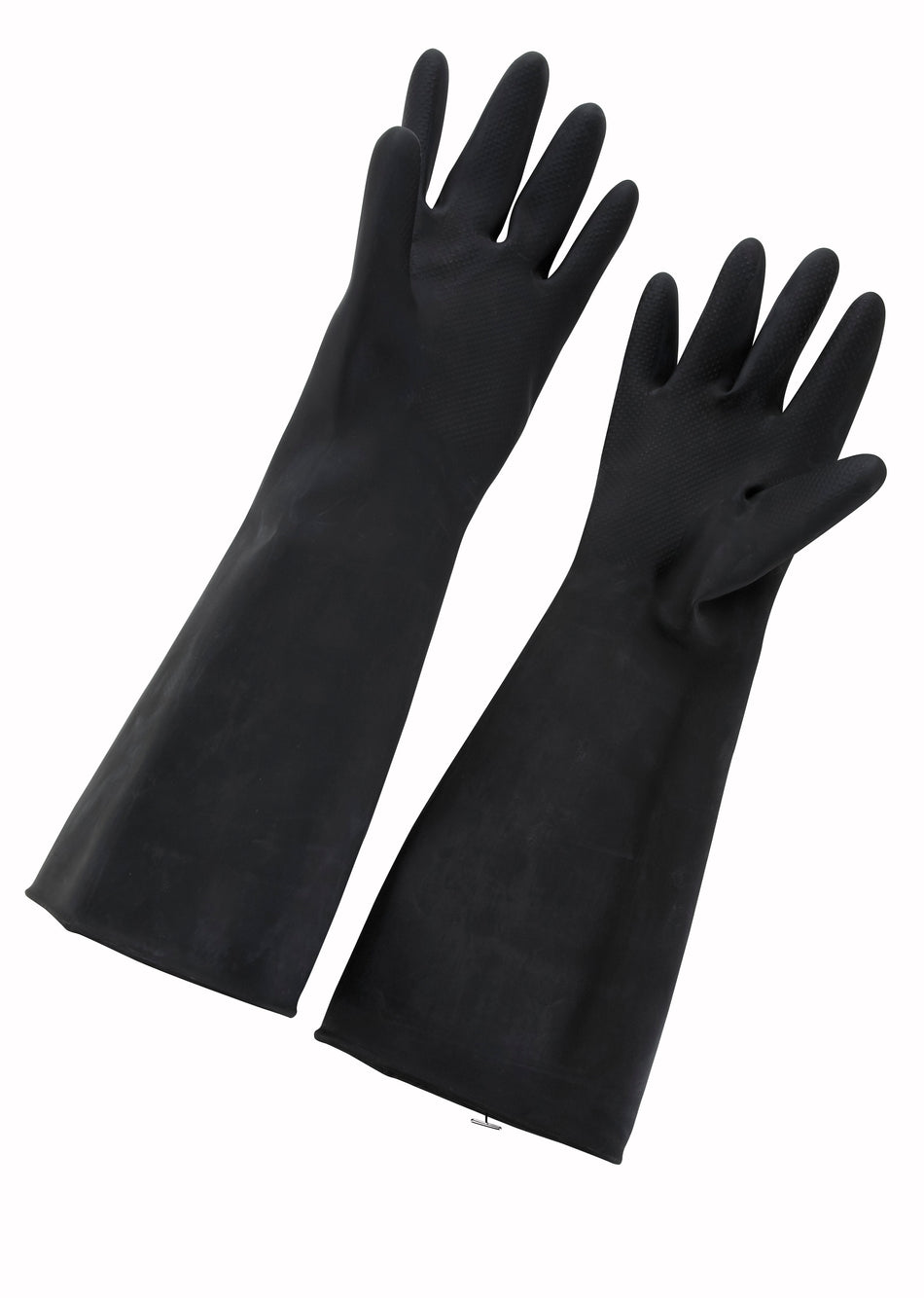 Winco NLG-1018 Large Gloves with Natural Latex Black for Cleaning