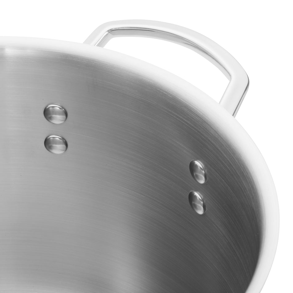 Winco TGSP-12 12 Quarts Induction Ready Stock Pot with Cover Stainless Steel