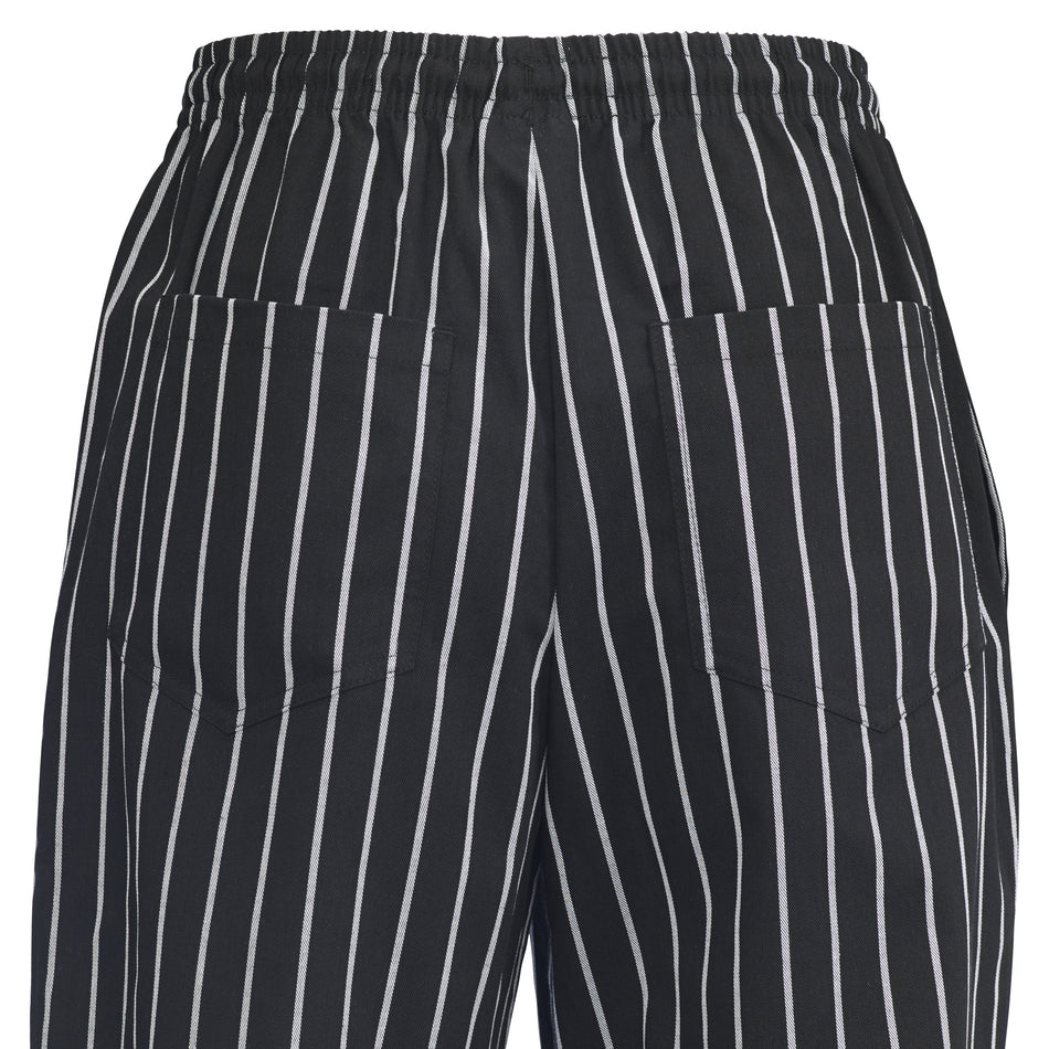 Winco UNF-3CM Medium Chef Pants Relaxed Fit Elastic Waistband and Drawstring