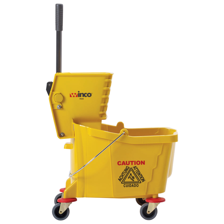 Winco MPB-36 36 Qt Mop Bucket With Wringer Yellow Commercial Grade Cleaning Tool