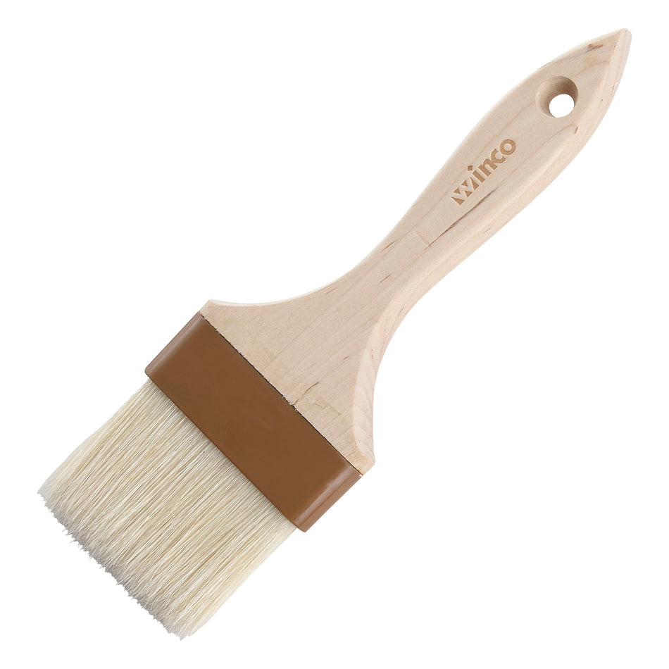 Winco WFB-30 3 Inch Pastry Brush Boar Hair Bristles Wooden Handle