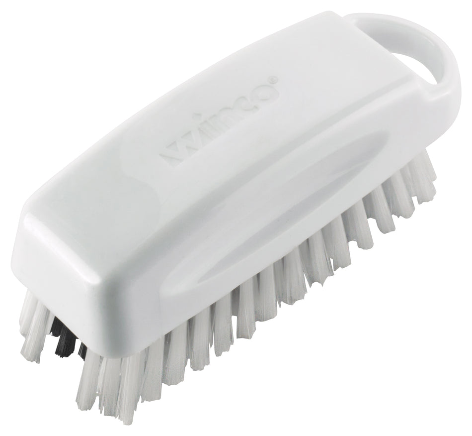 Winco BRN-52 5-3/4 Inch Nail Cleaning Brush Plastic Handle Polypropylene Bristles White and Black