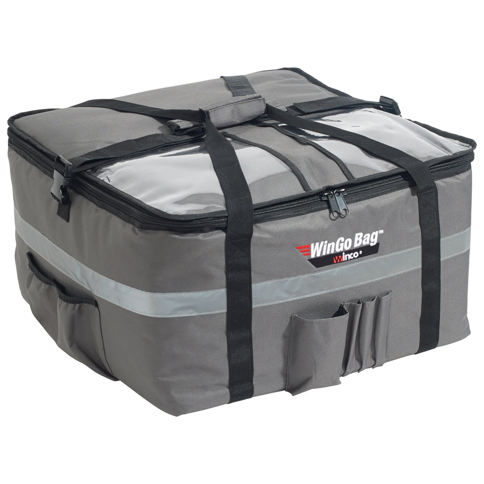Winco BGCB-2212 22 Inch Waterproof Insulated Catering Bag with Heavy-Duty Straps Gray