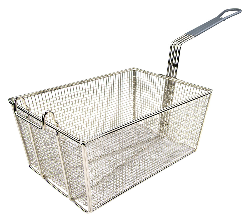 Winco FB-35 13-3/8 Inch Fry Basket Nickel Plated Steel with Handle