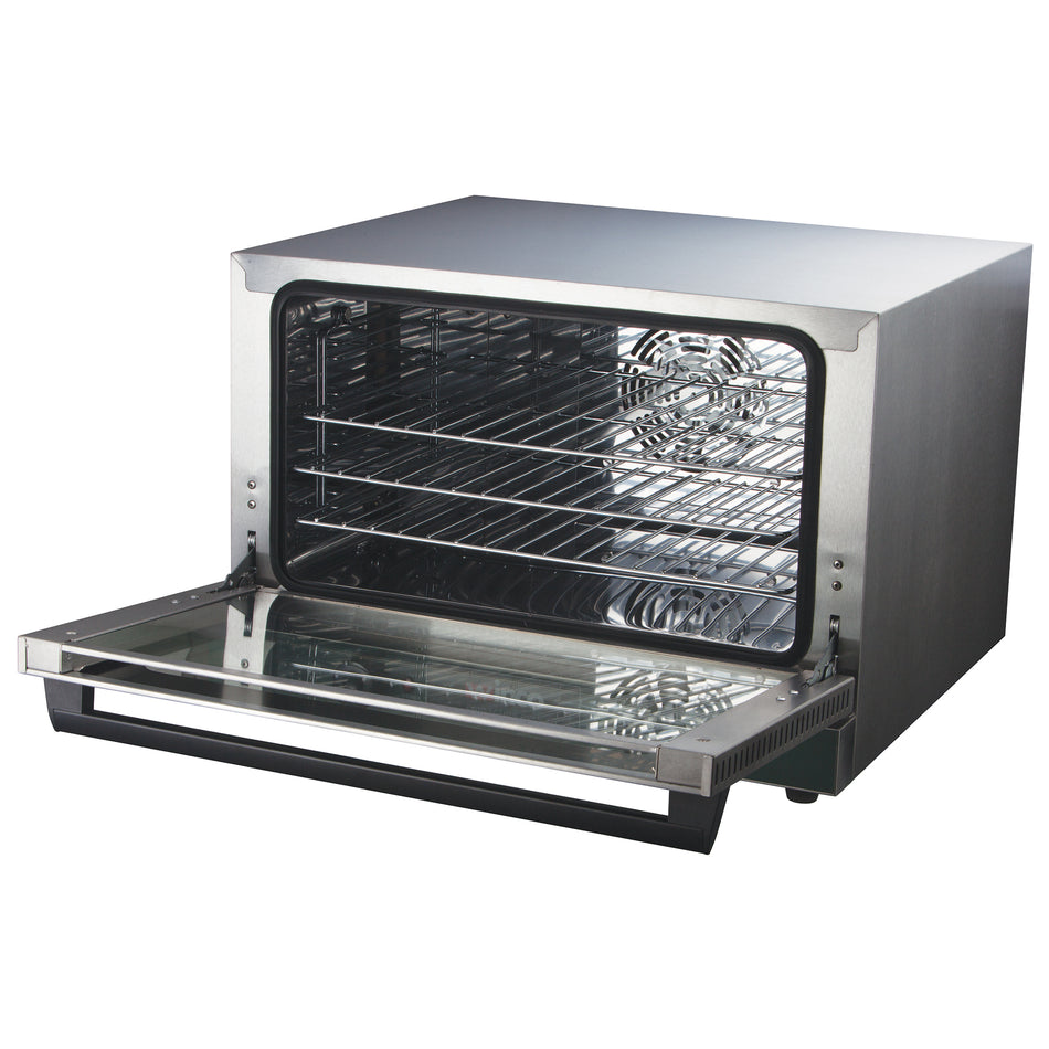 Winco ECO-500 22 Inch Electric Convection Oven Countertop with Three Chrome Interior Shelves