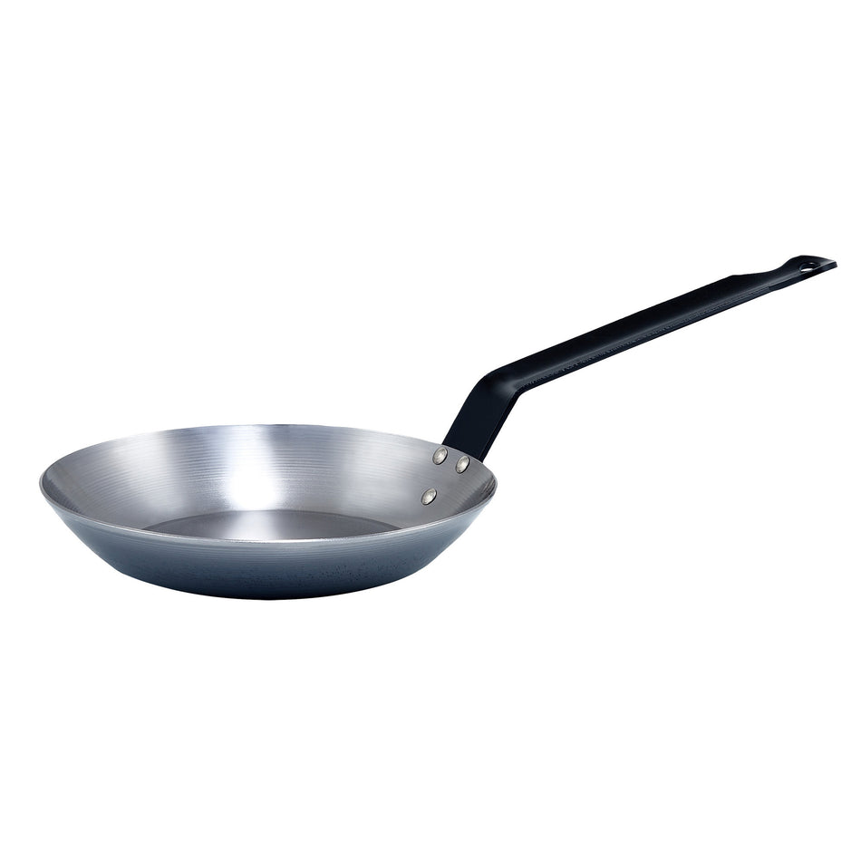 Winco CSFP-11 10-3/8 Inch French Style Fry Pan with Riveted Handle Carbon Steel