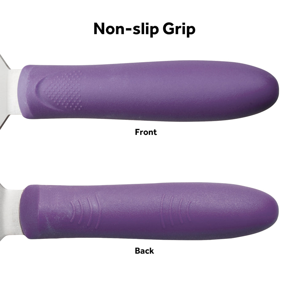 Winco TWP-31P 3-5/8 Inch x 1-1/4 Inch Stainless Steel Sandwich Spreader with Polypropylene Purple Handle