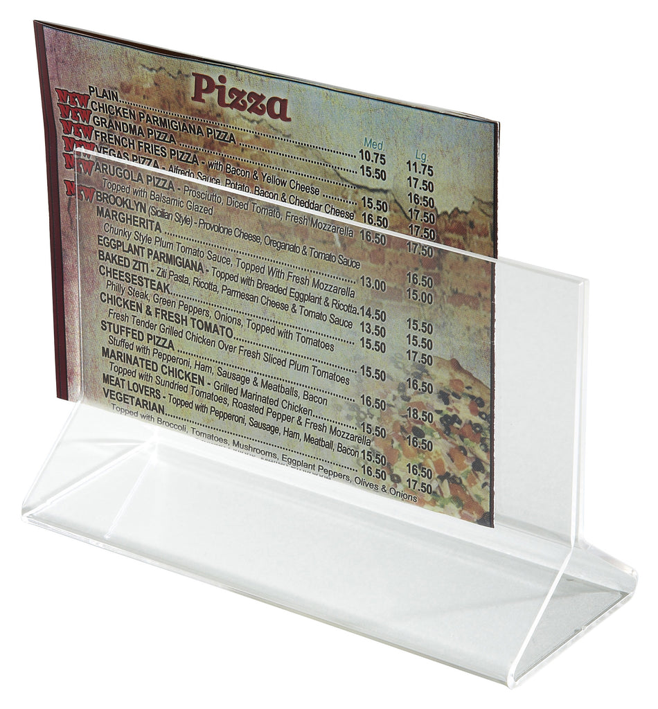 Winco ATCH-53 5-1/2 Inch Card Holder Menu Sign Display Acrylic