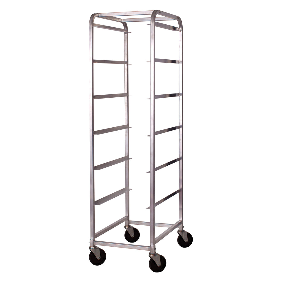 Winco ABBC-6 18-5/8 Inch Bus Box Cart 6 Tier Aluminum Mobile with Casters