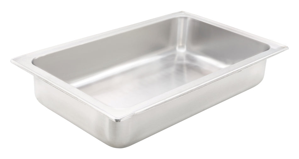 Winco C-WPF 8 Quarts Chafer Water Pan with Rectangular Shape Stainless Steel