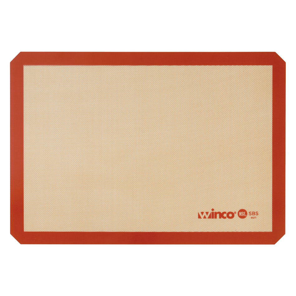 Winco SBS-21 14-7/16 Inch Baking Mat Double-Sided Silicone Red