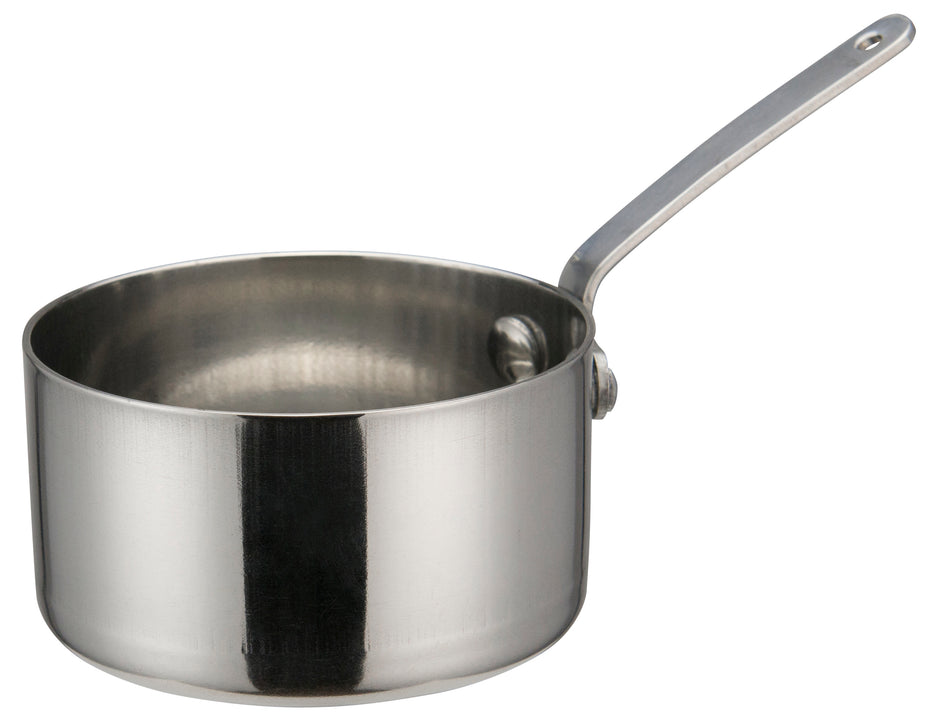 Winco DCWA-103S 7 Oz Mini Sauce Pan Round Stainless Steel for Precise Cooking