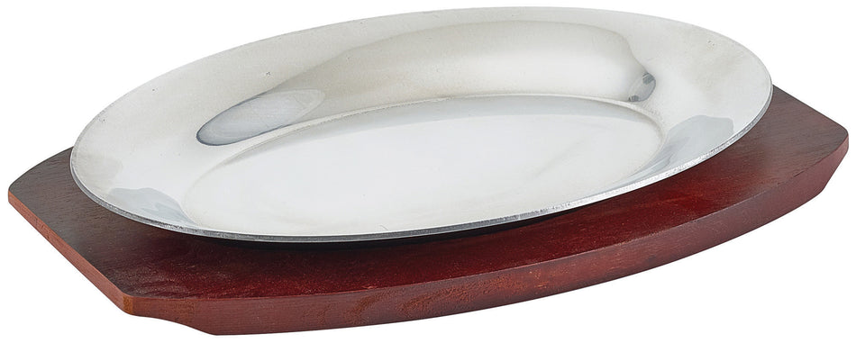 Winco APL-11UL 11 Inch Oval Underliner for Sizzling Platter Wood