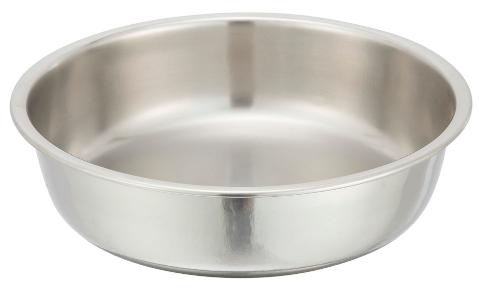 Winco 203-WP 4 Quart Water Pan for Round Chafer Stainless Steel with Descriptors