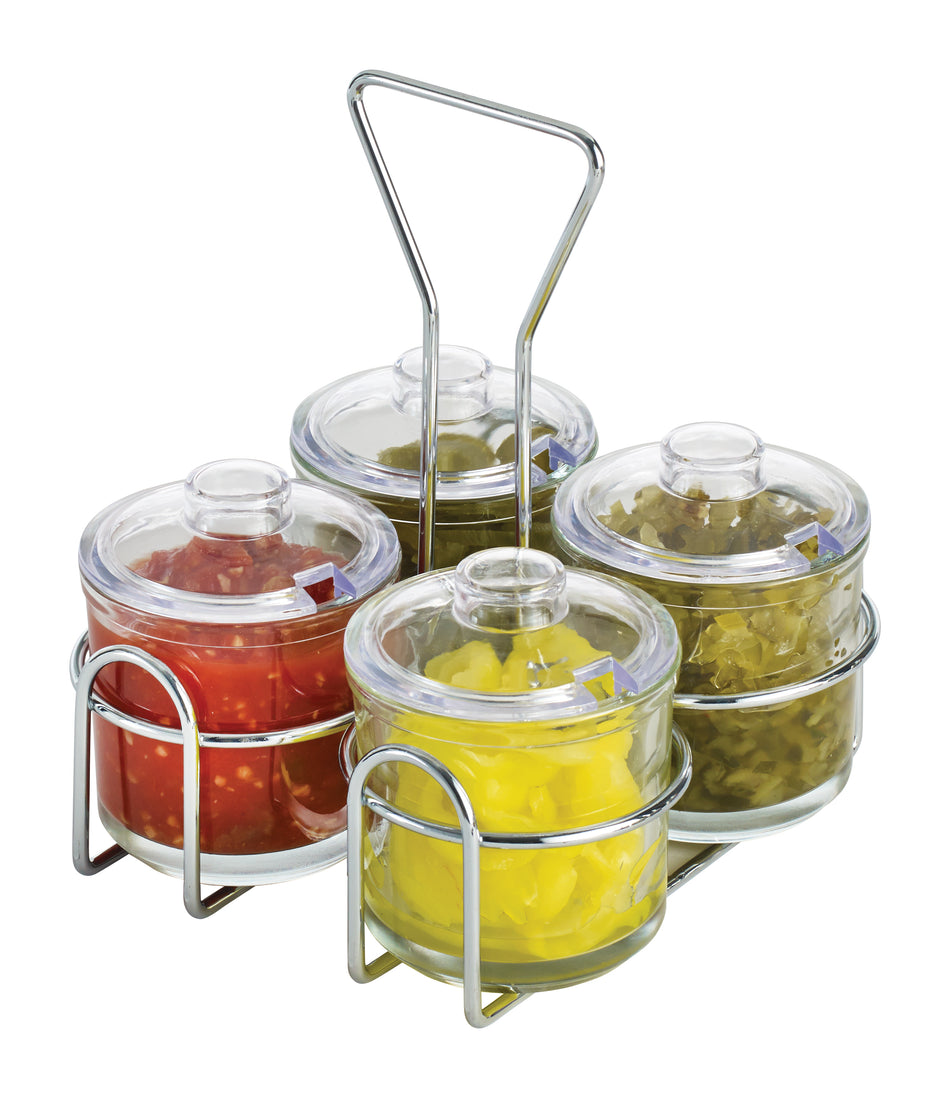 Winco WH-9 Condiment Holder Chrome-Plated Wire Fits CJ-7P CJ-7G 4 Rings