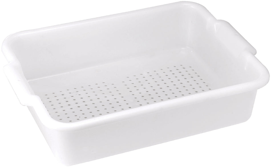Winco PLP-5W 21-1/4 Inch Width Perforated Bus Box BPA-Free Polypropylene White