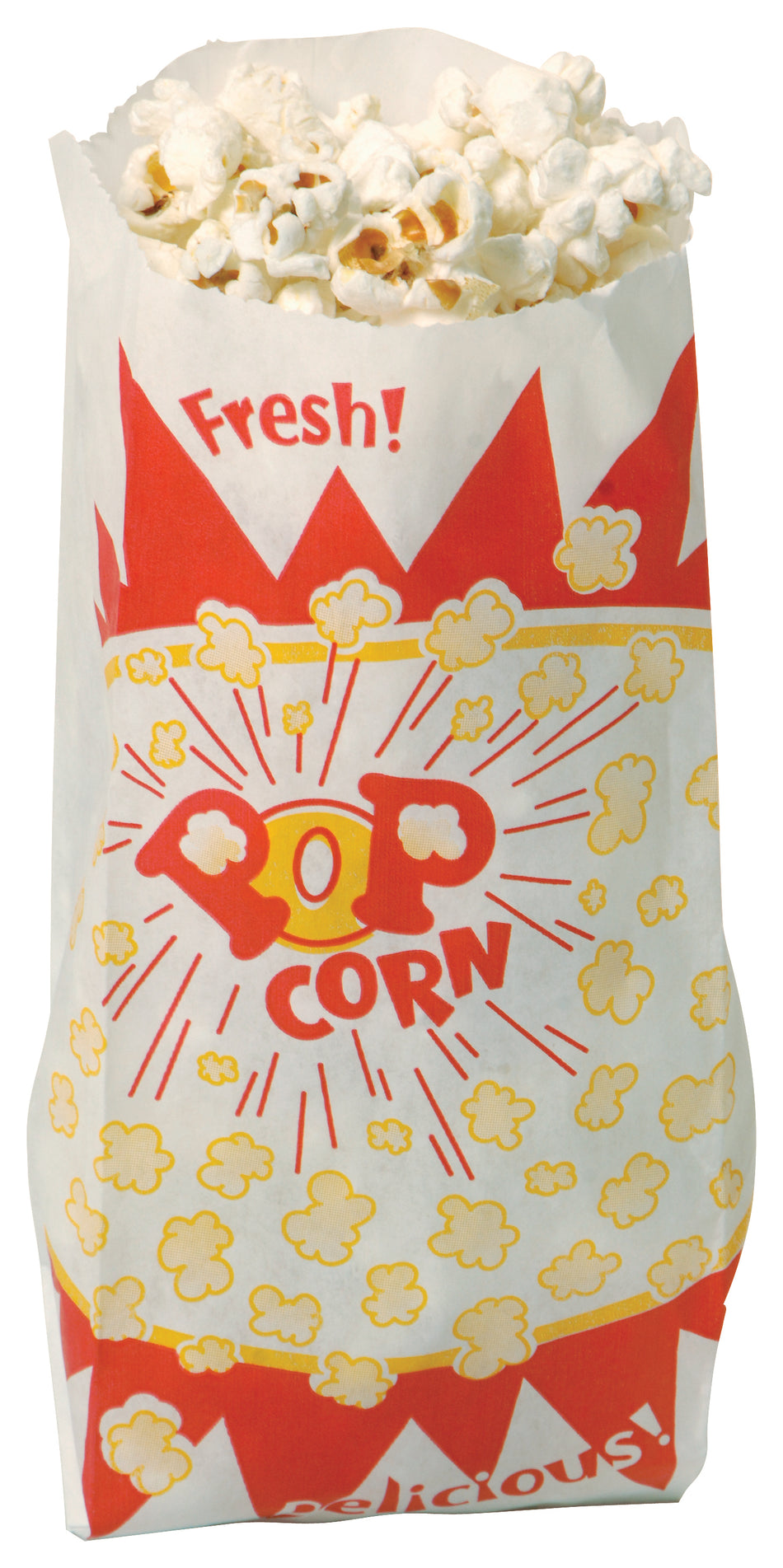 Winco 41002CS BenchmarkUSA Popcorn Paper Bags - 1.5 oz - 1,000 pieces/case