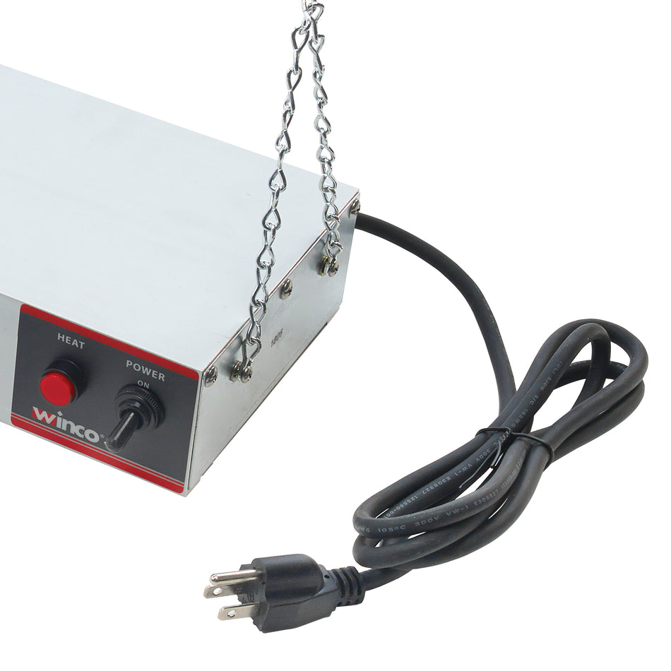 Winco ESH-72 72 Inch Electric Strip Heater with Tubular Sheath Element Aluminum