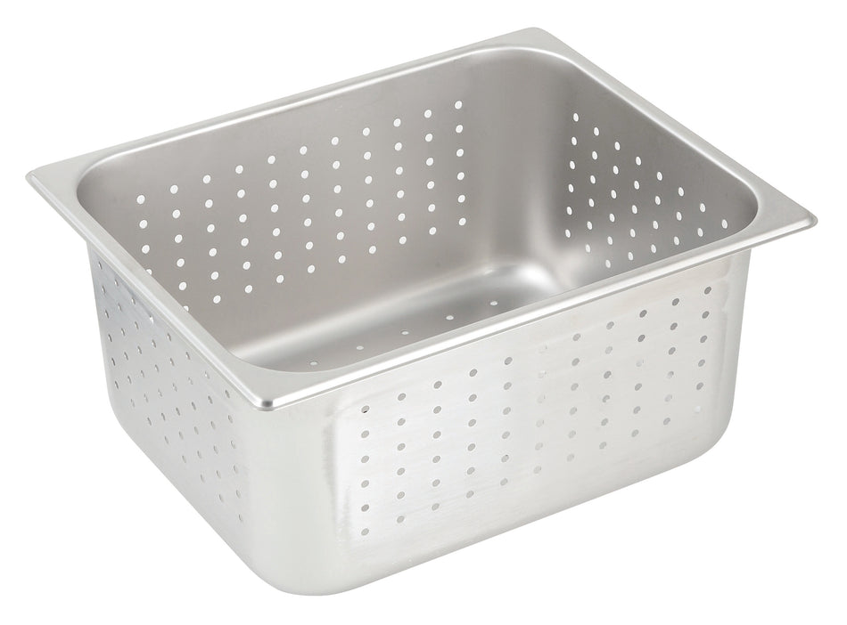 Winco SPHP6 12.75 Inch Perforated Steam Table Pan 25 Gauge Stainless Steel